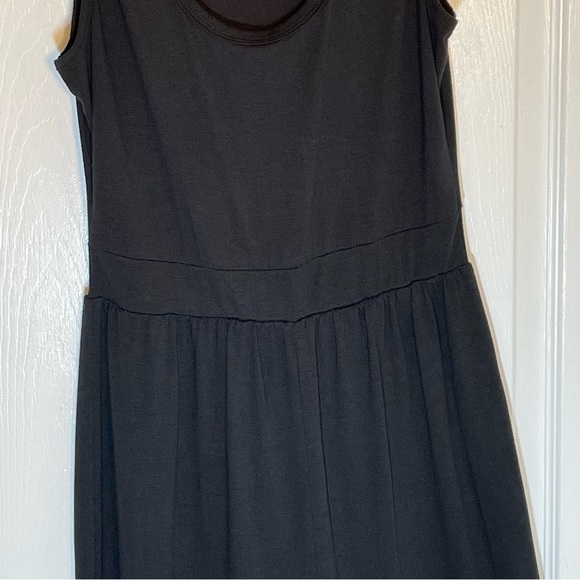 Roan + Ryan Maxi Dress Women's XS Black Square Neck Spaghetti Strap Smocked - Picture 2 of 12